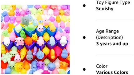 100 PCs Kawaii Squishies, Mochi Shishy Toys for Kids Festers Favores, Mini Brinquedos de Alívio do Estresse Sensorial, Brinquedos de Boas Bolsas de Boas