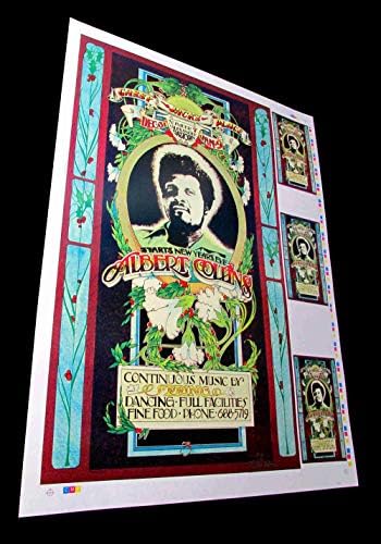 Albert Collins Poster Gassy Jack de 1971 O original 1st Intring Unbut Press Proof assinado por Bob Masse