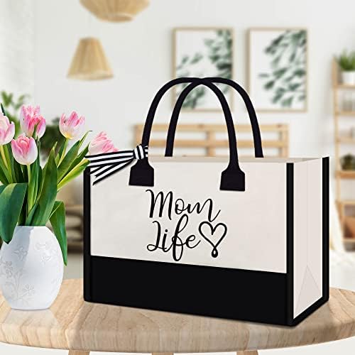 Mãe mamãe mamãe como uma bolsa Mãe Presente Momlife Bag Bag After Baby Essentials for Mom, Hospital, Shopping, Beach, Bolsa de Viagem