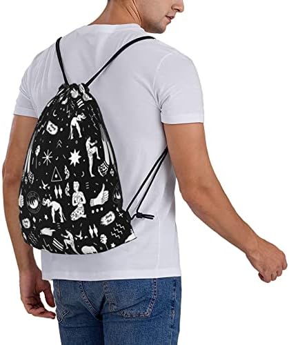 Bolsa de cordão de punho Muay-Thai-voador-joelho-Tailândia Backpack Sackpack Sports Mackpack For Men Mulheres meninas