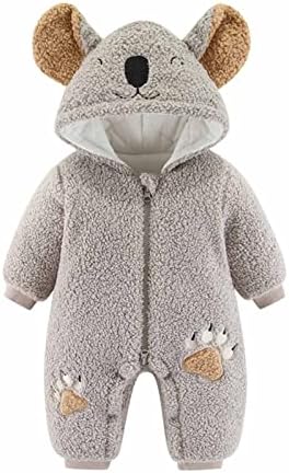 Recém -nascido unissex desenho animado do bebê coala lã de lã de lã de lã de traje de traje de vestuário infantil de inverno de Natal