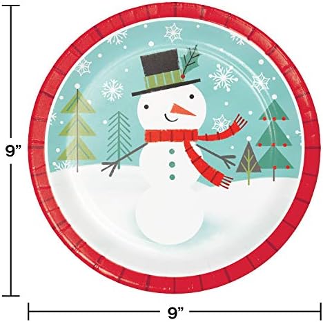 Placas criativas de papel de boneco de neve de inverno, 9 , multicoloria