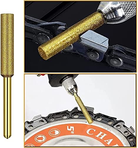 Yuentoen 8pcs kit de fixação de nitidez da serra com guia de ângulo e arquivos de pedra de moagem de diamante