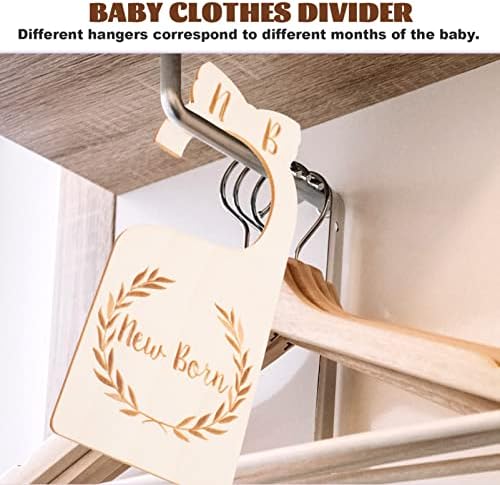 Cabilock Kids Cableers Divisor de Baby Closet de madeira NB a 24 meses O organizador de pano de bebê por idade e tamanho do berçário de guarda -roupa infantil presente para o chá de bebê recém -nascido 7pcs recém -nascidos roupas de menina