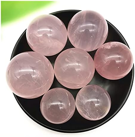 Heeqing AE216 1PC NATURAL ROSE ESPENHA CULTA CRISTAL ESTRELA FLASH BALL MINERAL CHAKRA CHAKRO DE CHAKRO DECOR DE CASA CRISTAL