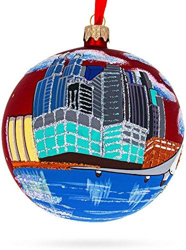 Puerto Madero, Buenos Aires, Argentina Glass Ball Christmas Ornament 4 polegadas