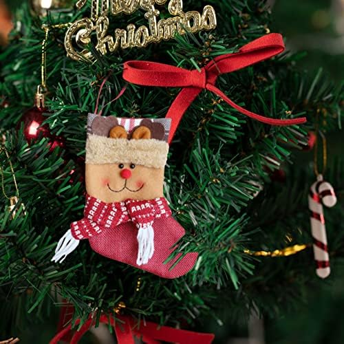 Alabaster ovos de meias decorativas de Natal penduradas em meias para lareira de decoração de árvore bolsa de doces de doce com boneco de neve de santa 60 grinalda