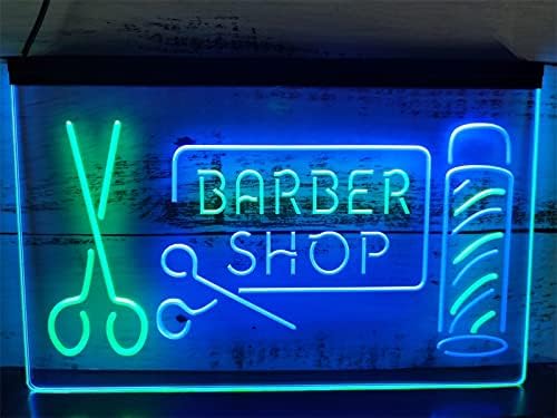 Maxsmlzt barbeiro lojas de cabeleireiro sinal de neon sinal de barbeiro sinal de publicidade sinal de neon clube de luz luminária led led líderes líderes de parede decoração de parede salão néon sinal noturno luz, c, 40x30cm