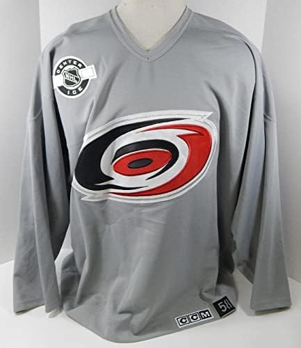 Carolina Hurricanes Game Blank emitiu camisa de prática cinza 58 DP24941 - jogo usado NHL Jerseys