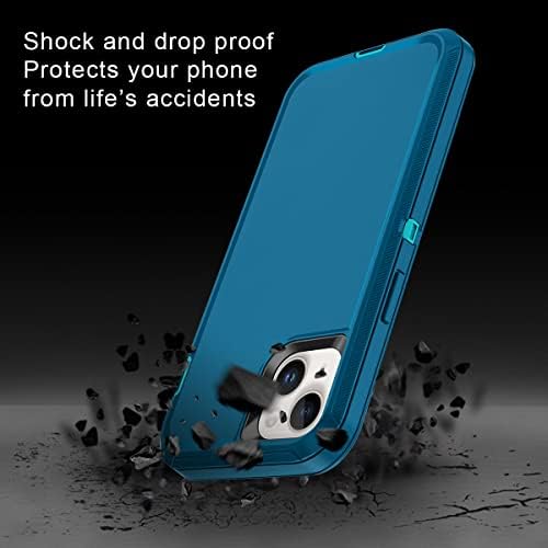 I-Honva para iPhone 14 Case, iPhone 13 Caso Proteção de corpo inteiro à prova de 3 camadas de 3 camadas [sem protetor de