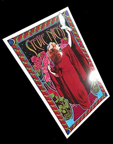 Stevie Nicks White Winged Dove Poster Liberous Lithograph Hand assinado por Bob Masse Mint Inclui CoA