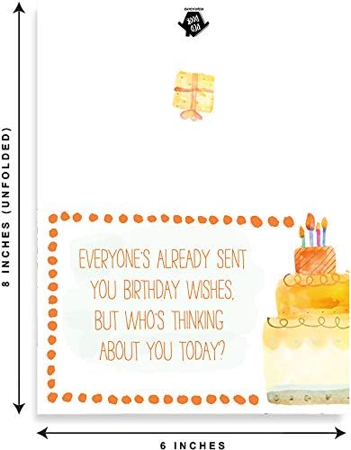 Cartão engraçado de feliz aniversário, 25 cartões e envelopes