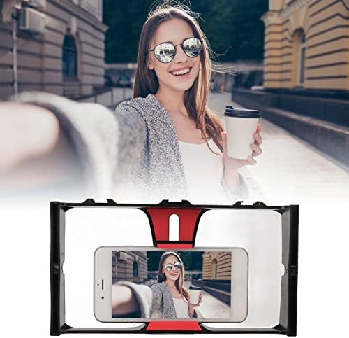 Gaiola de câmera portátil de smartphone, smartphone resistente a choques smartphones estabilizadores de smartphone estabilizador para transmitir vlogs de transmissão ao vivo
