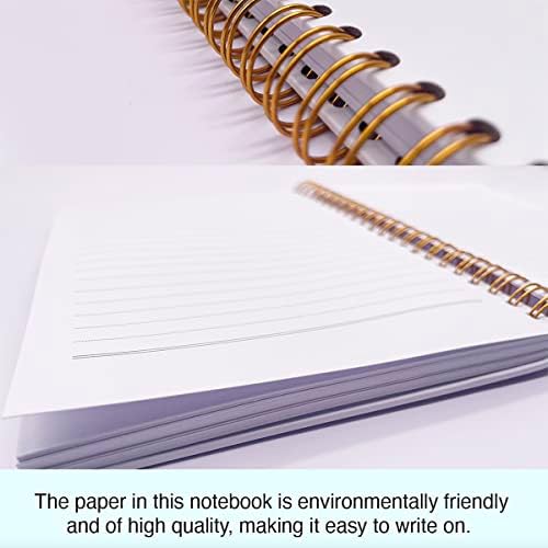 Golsoo Progresso sobre a Perfeição Caderno em espiral de capa dura 6x8 polegadas Diário de notebooks em espiral floral