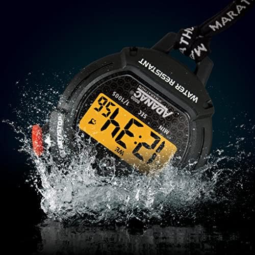 Maratona Adanac 8000 Stopwatch digital de grau profissional com feedback tátil