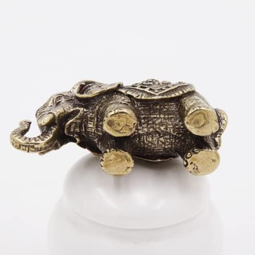 Xialon Pequeno decoração de elefante de cobre de cobre puro cobre sólido ruyi riqueza elefante Cerimônia de chá