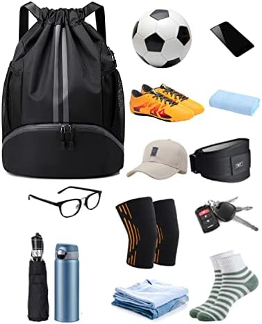 Sacos de futebol de Brote, mochila de ginástica de futebol de vôball de basquete de futebol com compartimento de bola
