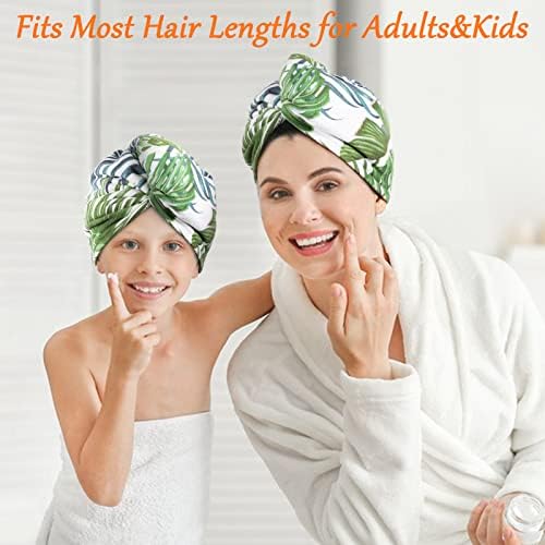 AuroTrends Microfiber Hair Towel 2pack, Toalha de cabelo para mulheres/crianças- Toalha de microfibra de fibra de carvão