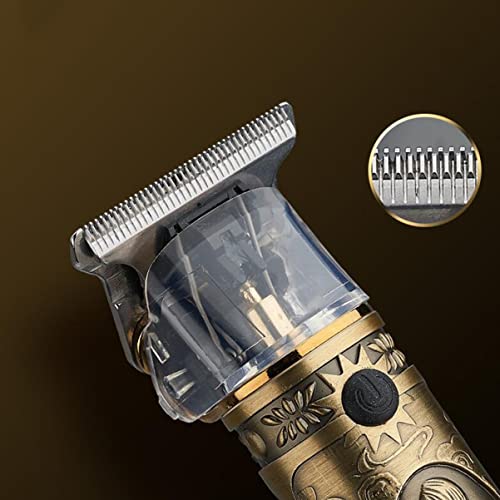 Angoily 3 sets carregando barbearia de barbeiro bronze armadilha de cabelos que gravam suprimentos de barba de barba de corte de corte de cabelo profissional mudo para corte para corte USB Vinatge Tool Metal Electric Electric