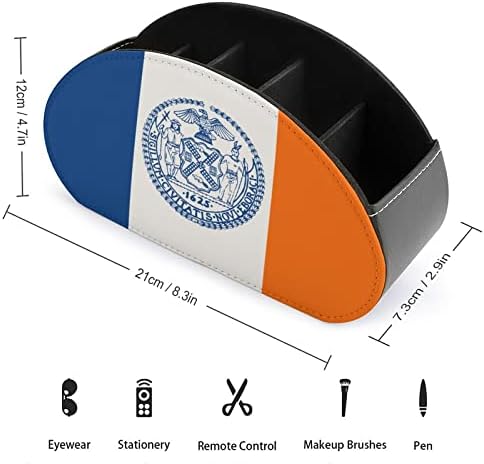 Bandeira do titular de controle remoto de TV da cidade de Nova York com 5 compartimentos PU CAIXA DE CATDY ORGANIZER CATDY CAIXA