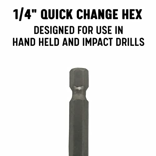 Drill America 1/2 Bit de broca de cobalto de alteração rápida com Shank Hex, série Cohex