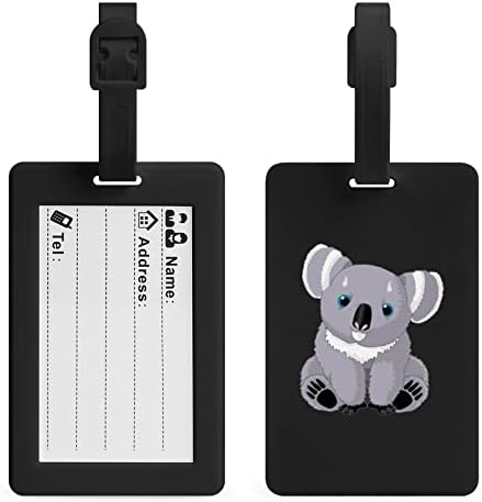 LOVENIMENTO ANIMAL KOALA Bagagem engraçada Tags de bagagem Baggage Bag Say Identifique rótulos com cobertura de privacidade