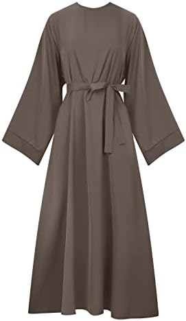 Vestidos islâmicos de senhoras vestido de túnica abaya maxi kaftan vestido de mangas compridas roupas de oração para mulheres