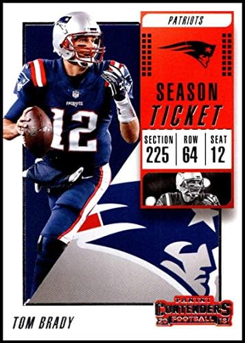 2018 Panini Concenders Season Ingressos 36 Tom Brady New England Patriots NFL Football Trading Card