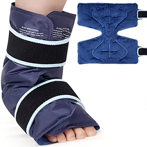 Igoheals tornozelo embrulho, alívio para a dor do pé, pacotes de gelo de gel reutilizáveis ​​com terapia quente de compressão