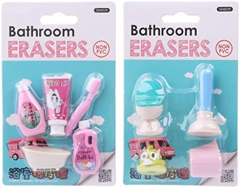 Eraser Series Bathrowrush escova de dentes A borracha de pasta de dente colorida e engraçada Kawaii Eraser Portable and útil
