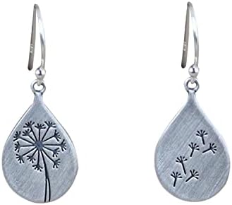 GBAHFY BOHO Silver Dandelion Brincos para mulheres meninas adolescentes Águia de água Silver Flor Mountain Brincos Brincos de joias