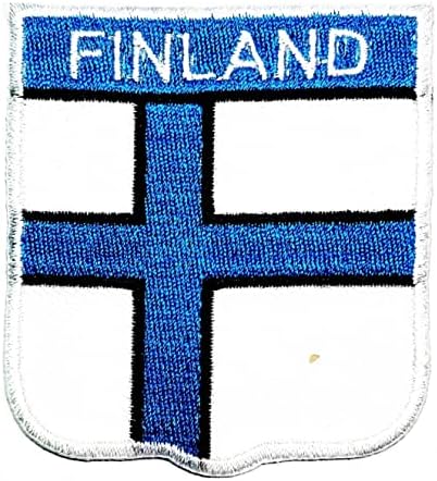 Kleenplus 2,6x2,3 polegadas. Finlândia Bandeira da bandeira tática A bandeira militar aplica remendos do mundo da bandeira mundial bordada para roupas de vestuário de roupas de roupas de roupas de roupas de bordado