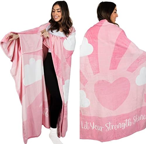 The Wearable Throw Blanket and Cape em um, presentes de formatura para ela, presentes inspiradores para mulheres amigas, presentes de aniversário para meninas adolescentes, Get Well Gifts - Dream Pink