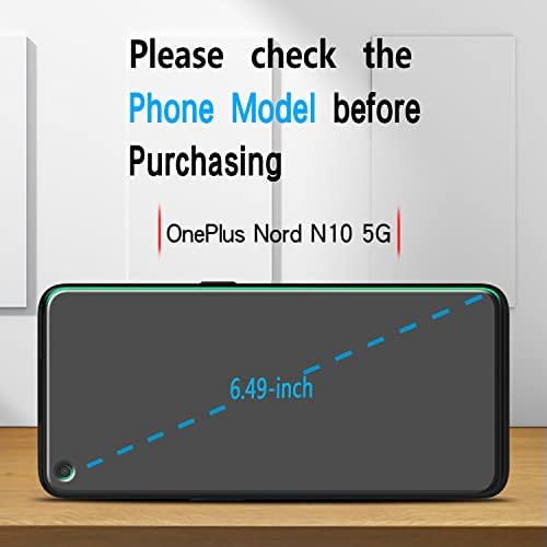 Slanku [3-Pack] para o OnePlus Nord N10 5G Protetor de tela Vidro temperado, antiscrata, sem bobinas, instalação fácil, amigável