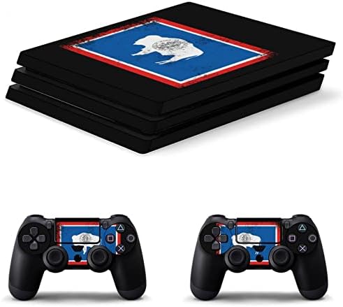 Skin Skin Vintage Wyoming State Skin Skin for PS-4 Slim Console e Controlador Cappa de Protetor de Pele Full Compatível com PS-4