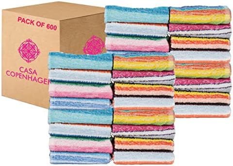 Casa Copenhagen-Basics 100 Pack toalha sólida toalhas brancas de lavagem premium- toalhas de rosto branco