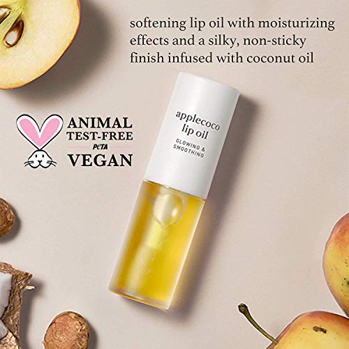 Nooni AppleBerry Lip Oil + AppleCoCo Lip Oil Pacote | Skincare, vegano, sem crueldade, certificado pela PETA, livre de parabenos, sem mineral-óleo livre