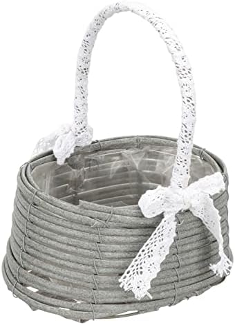 Cesto de mão do doitool cesto de mão cesto cesto de casamento cestas de armazenamento de vime Africano Bolga cesta bolga bolsa pequena cesta de piquenique housewarming presente shop cesta de flores cesta simples cesta