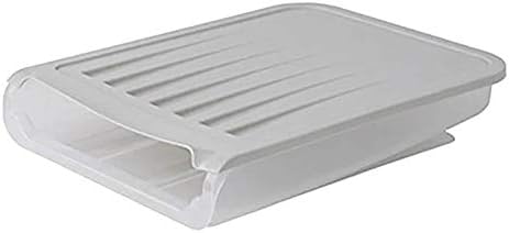 Ajuda espacial Organizador de papel alumínio com ovos de pilha de ovos de tampa ovos de pilha de armazenamento podem rolar a caixa