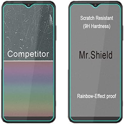 Mr.Shield [3-Pack] projetado para Motorola Moto E20 [Faixa mais curta para a versão de caixa] [vidro temperado] [Japan Glass