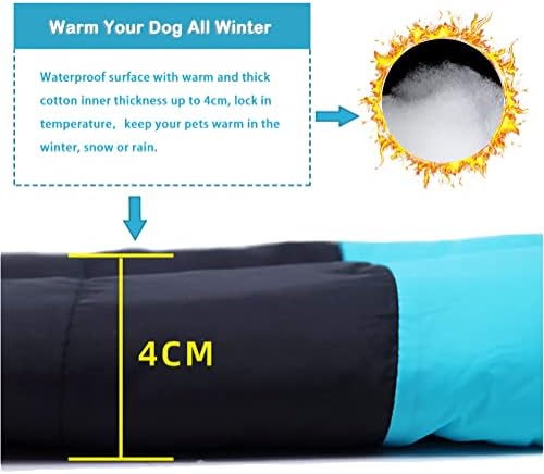Doggiekit Dog de inverno Casaco de vento aconchegante Casaco de cachorro-coletor quente para clima frio, roupas de estimação macias