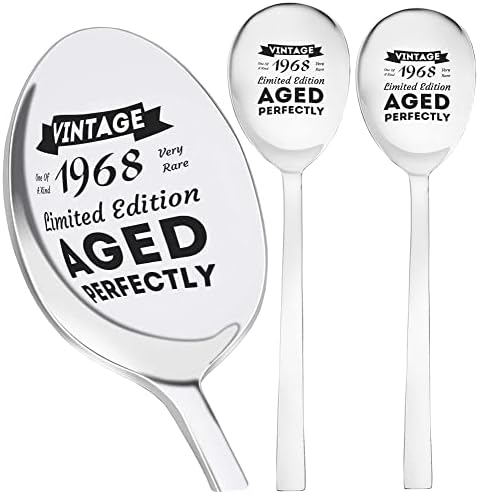 Vintage 1968 com idades perfeitamente 53 54 anos 53º aniversário 8 ICNH Chefe Spoon | Conjunto de 3 colher de sobremesa