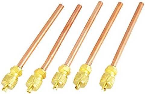 GBSTORE 5 PCS Air Condicionador Ora Parte 6mm Tubo de cobre Od Válvula de acesso Monodirecional CT-340