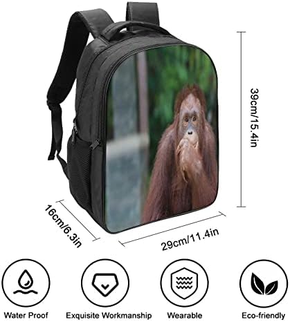 Orangotangos postando pensamento de viagens mochilas estéticas bookbag pesado mochilas saco de trabalho de ombro para