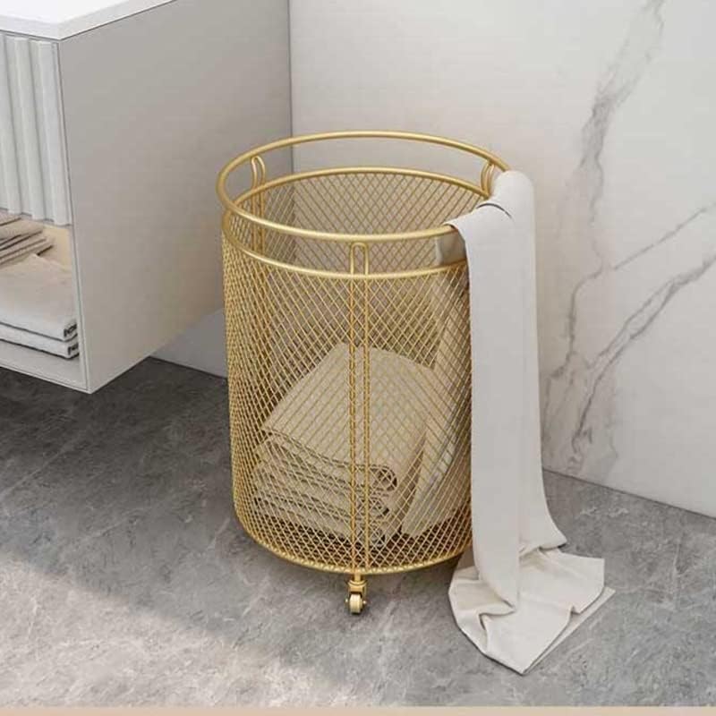 Cesto de roupas sujas de metal sxnbh com rodas sujas cilindros cilindros cestas de cesta de banheiro cestor de cesto