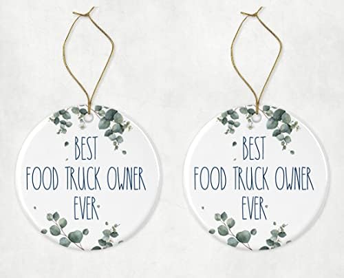 Ornamento do proprietário de caminhões de comida, melhor ornamento de todos os tempos, melhor ornamento de natal do caminhão