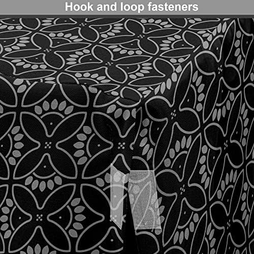 Capa de caixas de cães abstrata de Ambesonne, imagem de arte de padrão contínuo de formas redondas de pétalas de flores, fácil