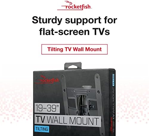 Rocketfish Tilting TV Wall Mount - Trabalha com a maioria das TVs de 19 -39 - Black