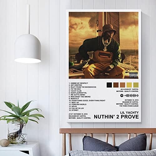 BMXRX Lil Yachty-Nuthin '2 Prove Canvas Posters de arte da parede quarto da sala de escritório Decoração de presente de criação de criação de criação 12x18inch