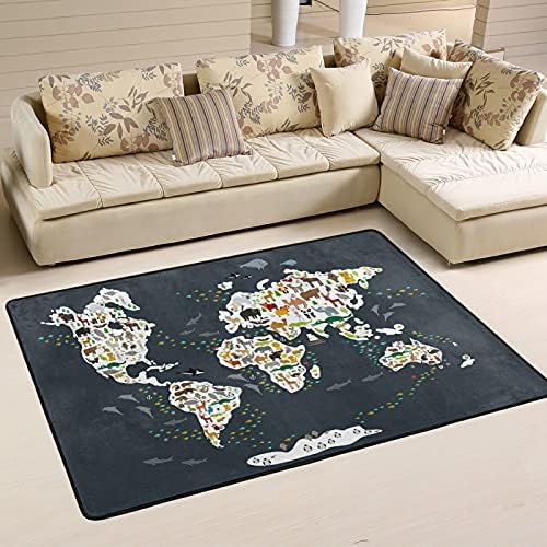Grandes tapetes de área macia infantil mapa mundial mapa de berçário tat de tapete para crianças bando quarto quarto